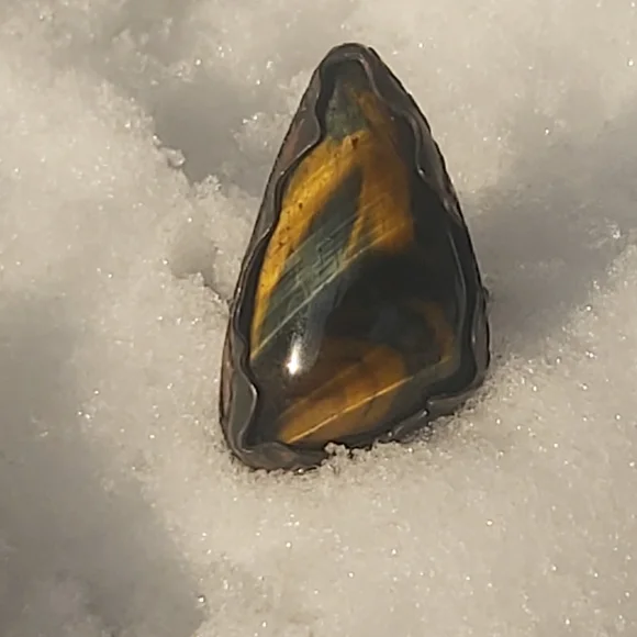 Large tiger eye ring - Picture 5 of 5